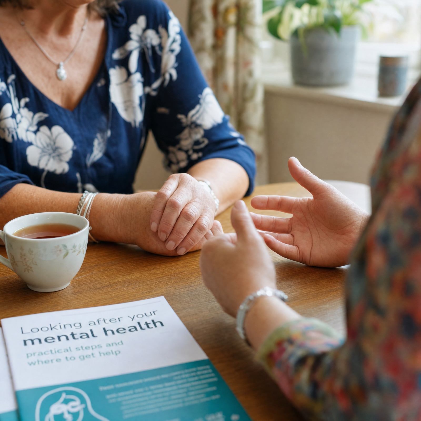 Community health worker checking blood pressure in Dundee community centre